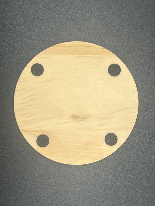 Wooden squirrel coaster