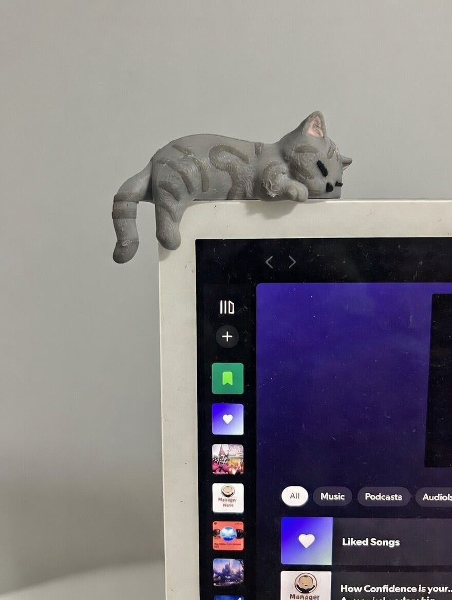 Cute cat monitor buddy