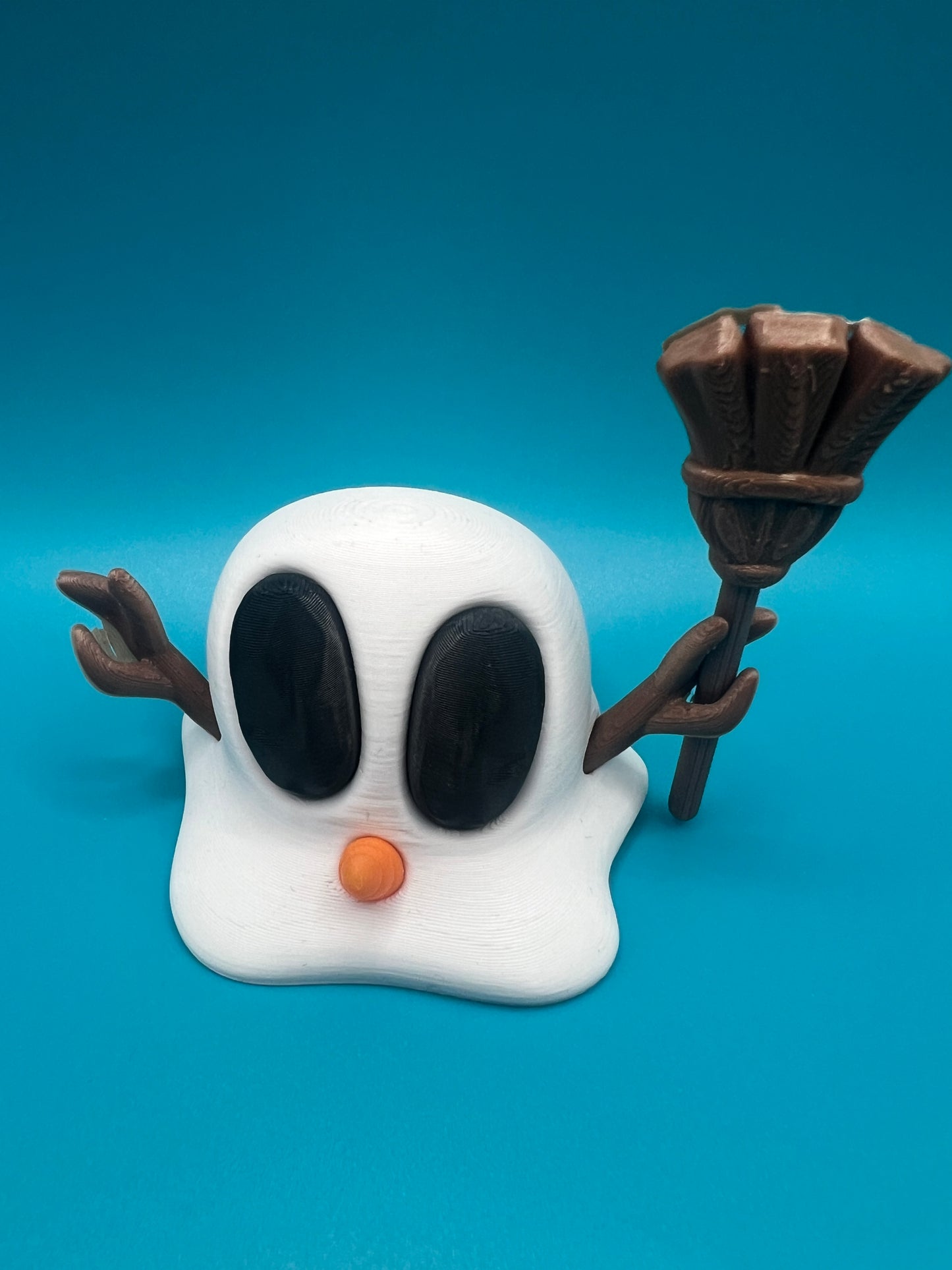 Melted Blob snowman with broom