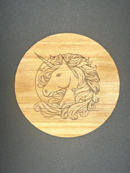 Unicorn Wooden Coaster