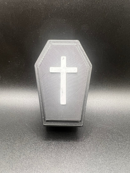 Coffin with skeleton