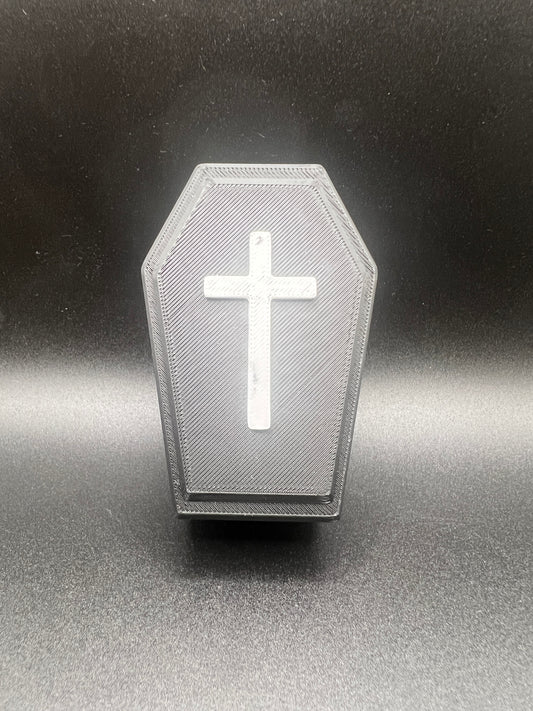 Coffin with skeleton