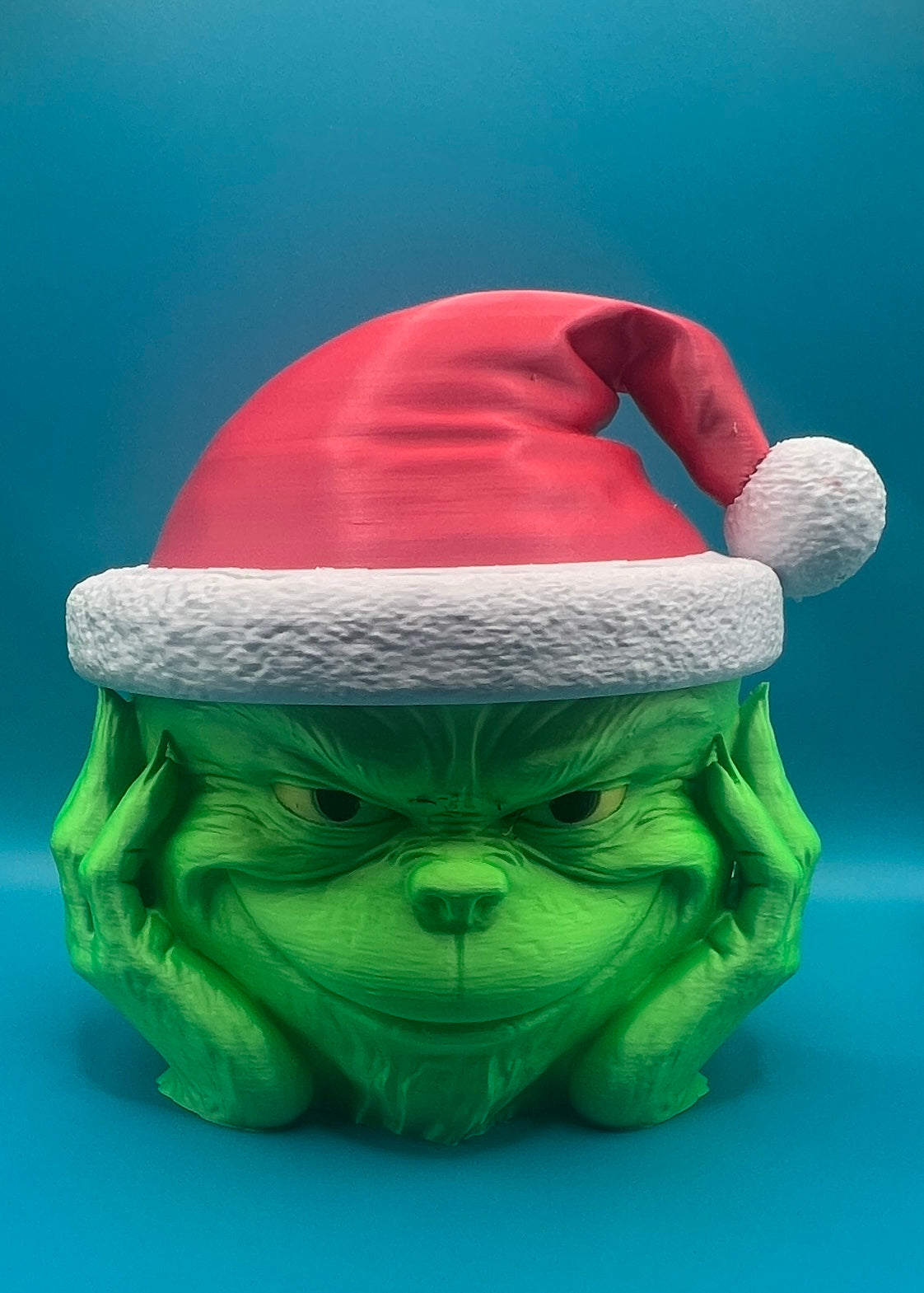 Santa Grinch candy bowl