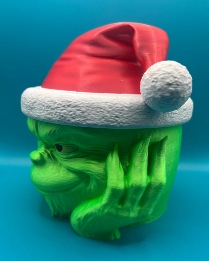 Santa Grinch candy bowl